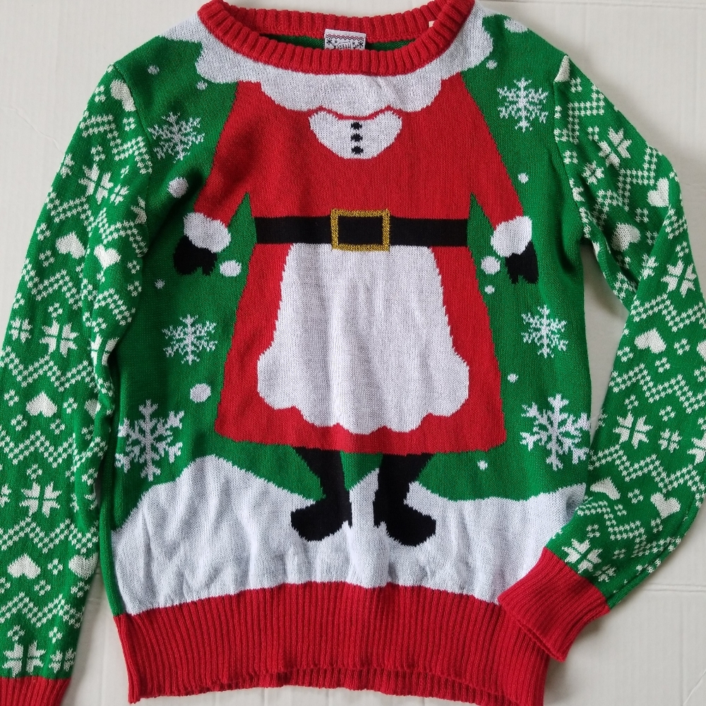 NEW Ugly Christmas Sweater Women Mrs. Claus Holida
